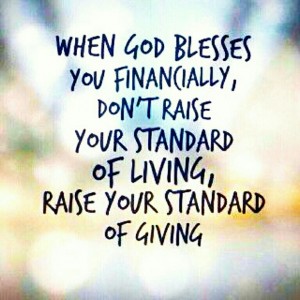 Raise your standard of giving